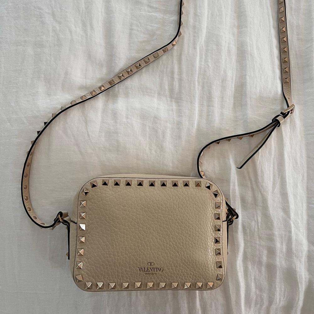 Studded Cream Crossbody Bag